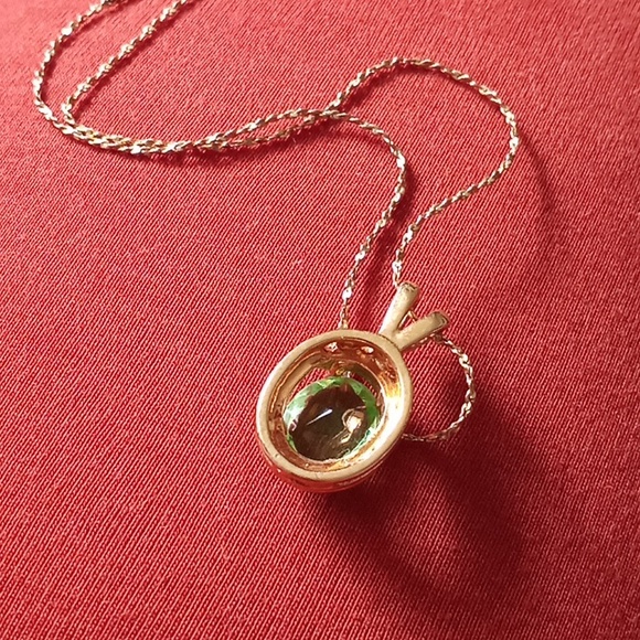 Vintage SP Avon Peridot necklace - Picture 5 of 6